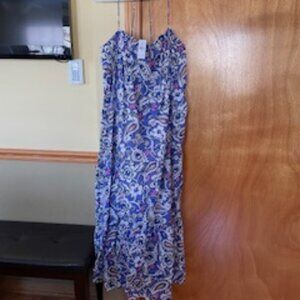 Loft Long Paisley Summer Beach Dress